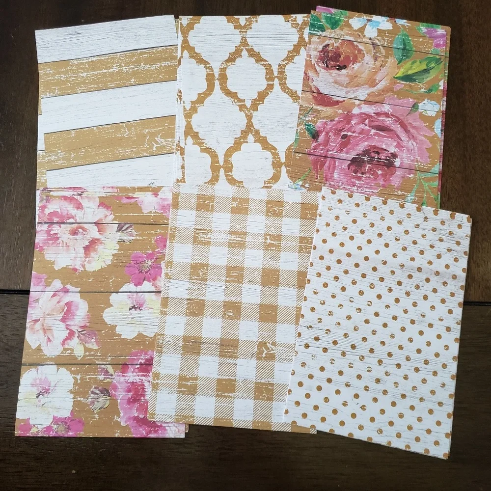 Hand cut 54 Blank Thank You note cards 4x6